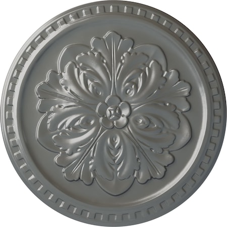 Ekena Millwork Emeryville Ceiling Medallion, Hand-Painted Silver, 16 7/8"OD x 5/8"P CM16ERSLS